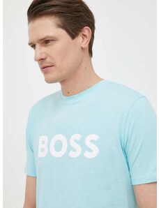 Boss Orange BOSS pamut póló BOSS CASUAL férfi, nyomott mintás
