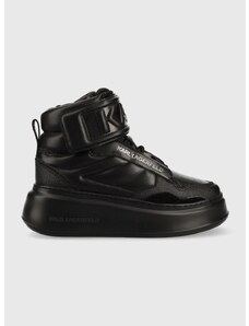 Karl Lagerfeld bőr sportcipő ANAKAPRI fekete, KL63555