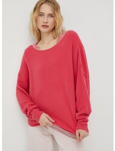 American Vintage gyapjúkeverék pulóver női, rózsaszín