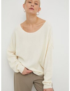 American Vintage gyapjúkeverék pulóver női, bézs