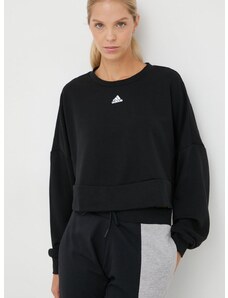adidas edzős pulóver Studio fekete, női, sima
