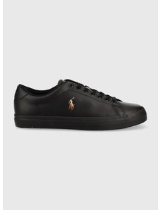 Polo Ralph Lauren bőr sportcipő Longwood fekete, 816884372002
