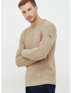 Pepe Jeans gyapjúkeverék pulóver férfi, bézs