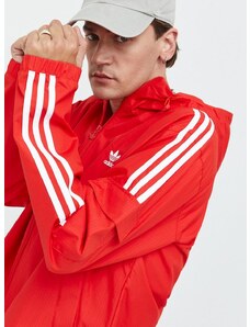 adidas Originals rövid kabát férfi, piros, átmeneti