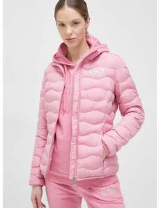 EA7 Emporio Armani rövid kabát női, rózsaszín, átmeneti