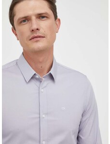 Calvin Klein ing férfi, galléros, szürke, slim