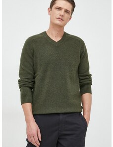 GAP gyapjúkeverék pulóver meleg, férfi, zöld