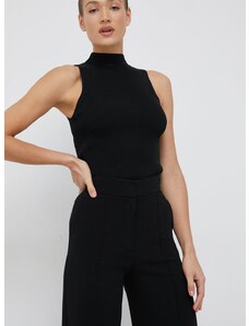 Calvin Klein mellény női, fekete, félgarbó nyakú