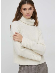 Polo Ralph Lauren gyapjú pulóver Kapsuła Creamy Dreamy meleg, női, bézs, garbónyakú