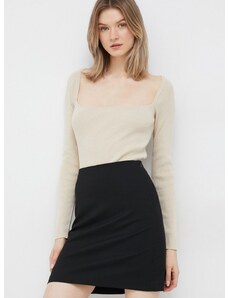 Calvin Klein gyapjúkeverék pulóver női, bézs
