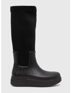 Calvin Klein gumicsizma Rain Boot Wedge High fekete, női