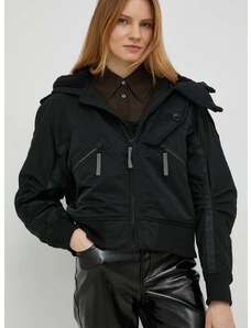 G-Star Raw rövid kabát női, fekete, átmeneti, oversize