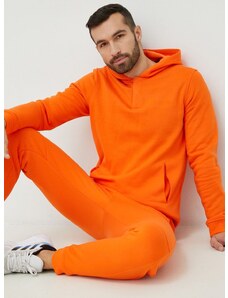 Calvin Klein Performance edzős pulóver narancssárga, férfi, sima, kapucnis
