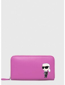 Karl Lagerfeld bőr pénztárca rózsaszín, női