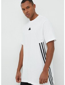 Adidas pamut póló fehér, nyomott mintás
