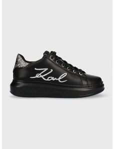 Karl Lagerfeld bőr sportcipő KAPRI fekete, KL62510A