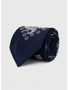 Polo Ralph Lauren gyapjú nyakkendő sötétkék