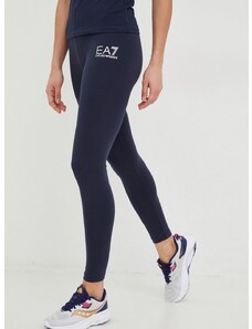 EA7 Emporio Armani legging sötétkék, női, nyomott mintás