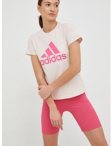 Adidas pamut póló rózsaszín