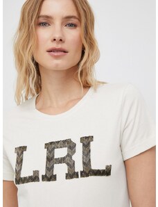Lauren Ralph Lauren pamut póló bézs