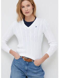 Polo Ralph Lauren pamut pulóver könnyű, fehér
