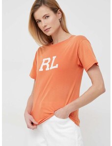 Polo Ralph Lauren pamut póló narancssárga