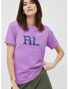 Polo Ralph Lauren pamut póló lila