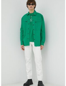 G-Star Raw rövid kabát férfi, zöld, átmeneti, oversize