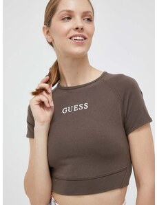 Guess t-shirt ALINE női, barna, V3RP16 KABR0