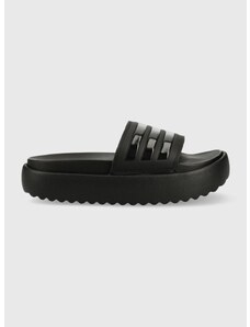 adidas papucs Adilette fekete, női, platformos, HQ6179