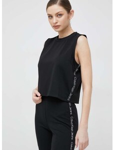 Calvin Klein Jeans t-shirt női, nyitott hátú, fekete