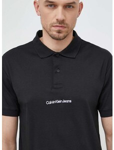 Calvin Klein Jeans pamut póló fekete, sima