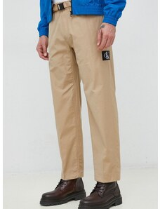 Calvin Klein Jeans nadrág férfi, barna, egyenes