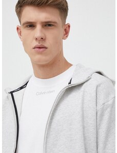Calvin Klein Performance edzős pulóver Essentials szürke, melange, kapucnis