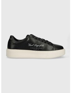 Karl Lagerfeld bőr sportcipő MAXI KUP fekete, KL52223