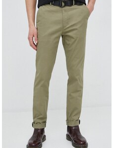Calvin Klein nadrág férfi, zöld, testhezálló