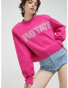 Rotate pulóver kasmír keverékből rózsaszín