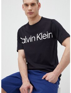 Calvin Klein Performance edzős póló Effect fekete, nyomott mintás