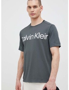 Calvin Klein Performance edzős póló Effect szürke, nyomott mintás