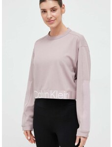 Calvin Klein Performance edzős pulóver Effect lila, nyomott mintás