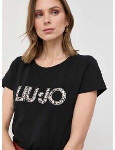 Liu Jo t-shirt női, fekete