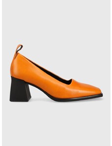 Vagabond Shoemakers bőr flip-flop HEDDA narancssárga, magassarkú, 5303.101.44