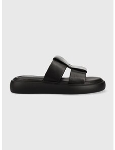 Vagabond Shoemakers bőr papucs Blenda fekete, női, platformos, 5519.201.20