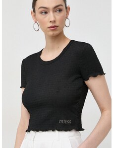 Guess t-shirt SMOKED női, fekete, W3GP34 KBQI0