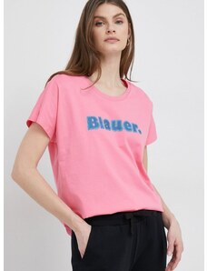 Blauer pamut póló rózsaszín