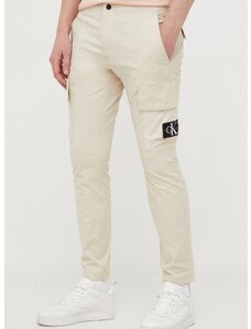 Calvin Klein Jeans nadrág férfi, bézs, egyenes