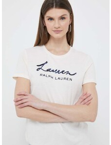 Lauren Ralph Lauren t-shirt női, bézs