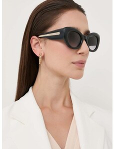 Alexander McQueen napszemüveg AM0403S fekete, női
