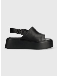Vagabond Shoemakers bőr szandál COURTNEY fekete, női, platformos, 5534.001.92, 5534-001-92
