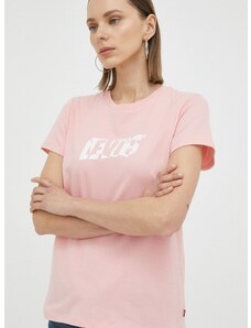 Levi's pamut póló rózsaszín